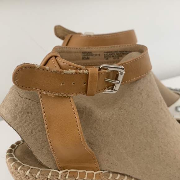 White Mountain Natural Rhinestone Wedges/Espadrilles size 9.5 - Picture 12 of 17